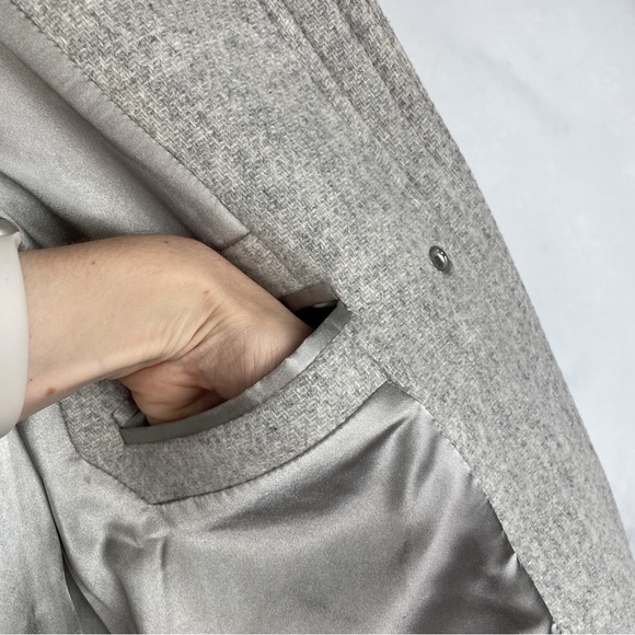 J. Crew Chateau Parka Italian Wool Stadium Cloth Coat Fur Hood B3901 Gray 00 - Picture 12 of 16